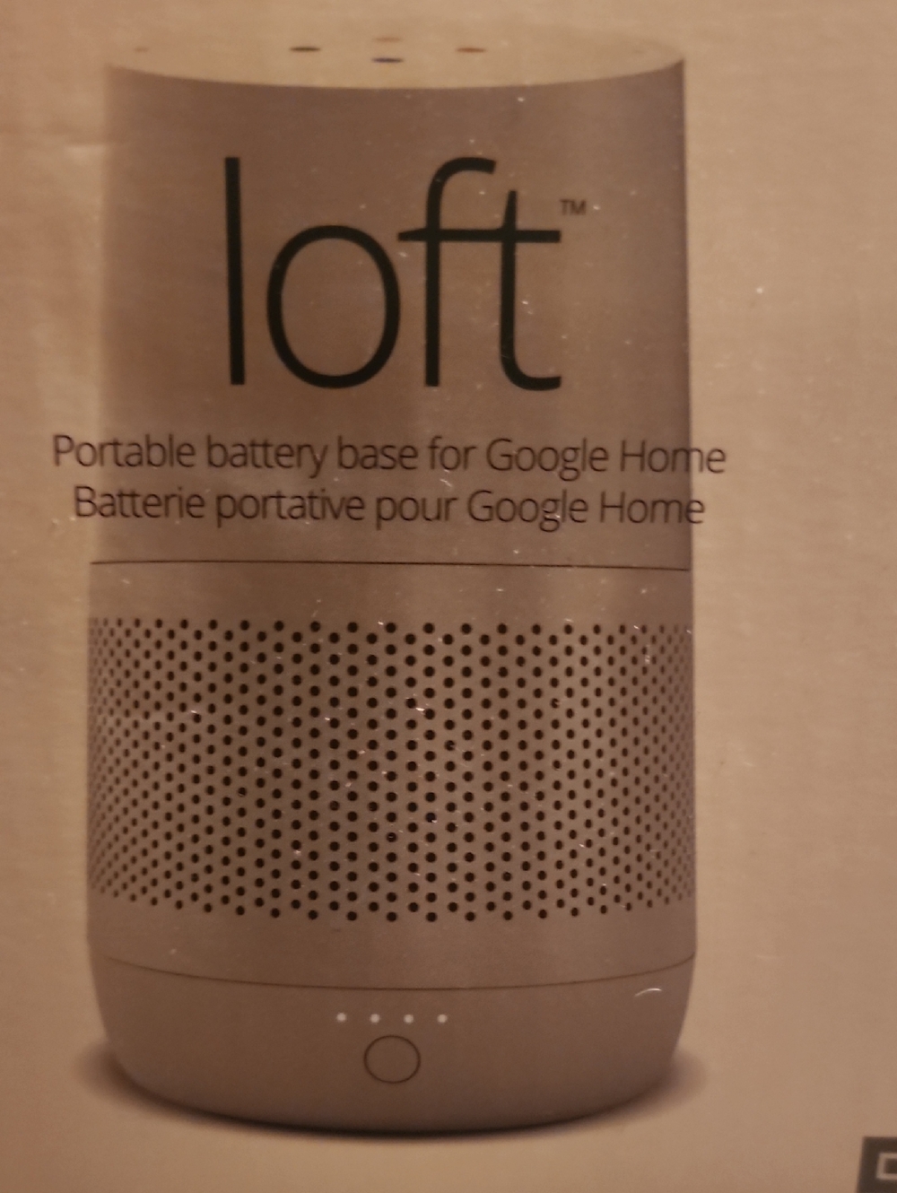 LOFT Portable Battery Base for Google Home in Light Gray